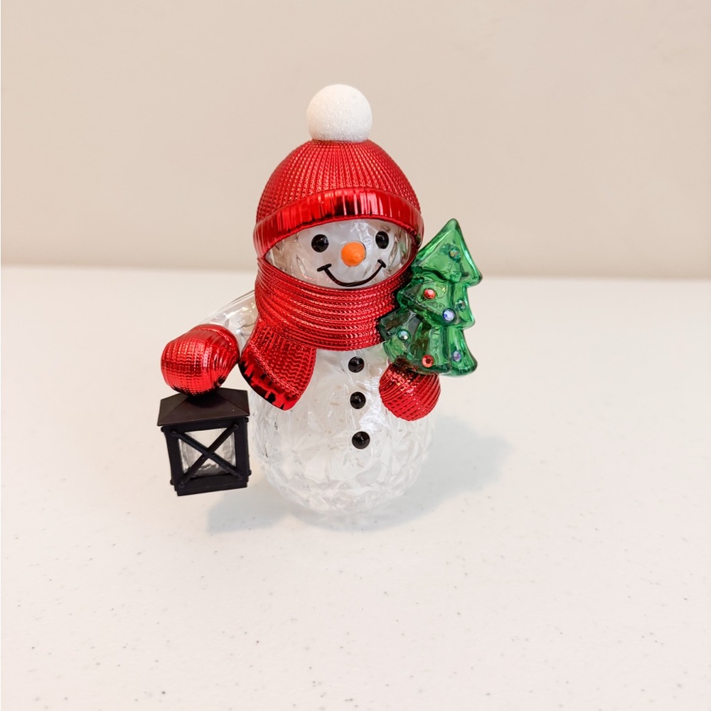Bath & Body Festive Snowman Light Up Projector Wallflower with Green Tree